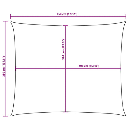 Sonnensegel Oxford-Gewebe Rechteckig 3,5X4,5 M Blau