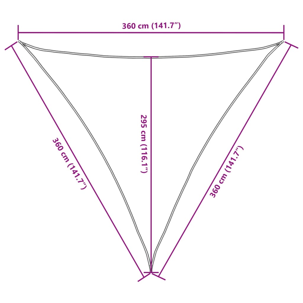 Sonnensegel Oxford-Gewebe Dreieckig 3,6X3,6X3,6 M Blau