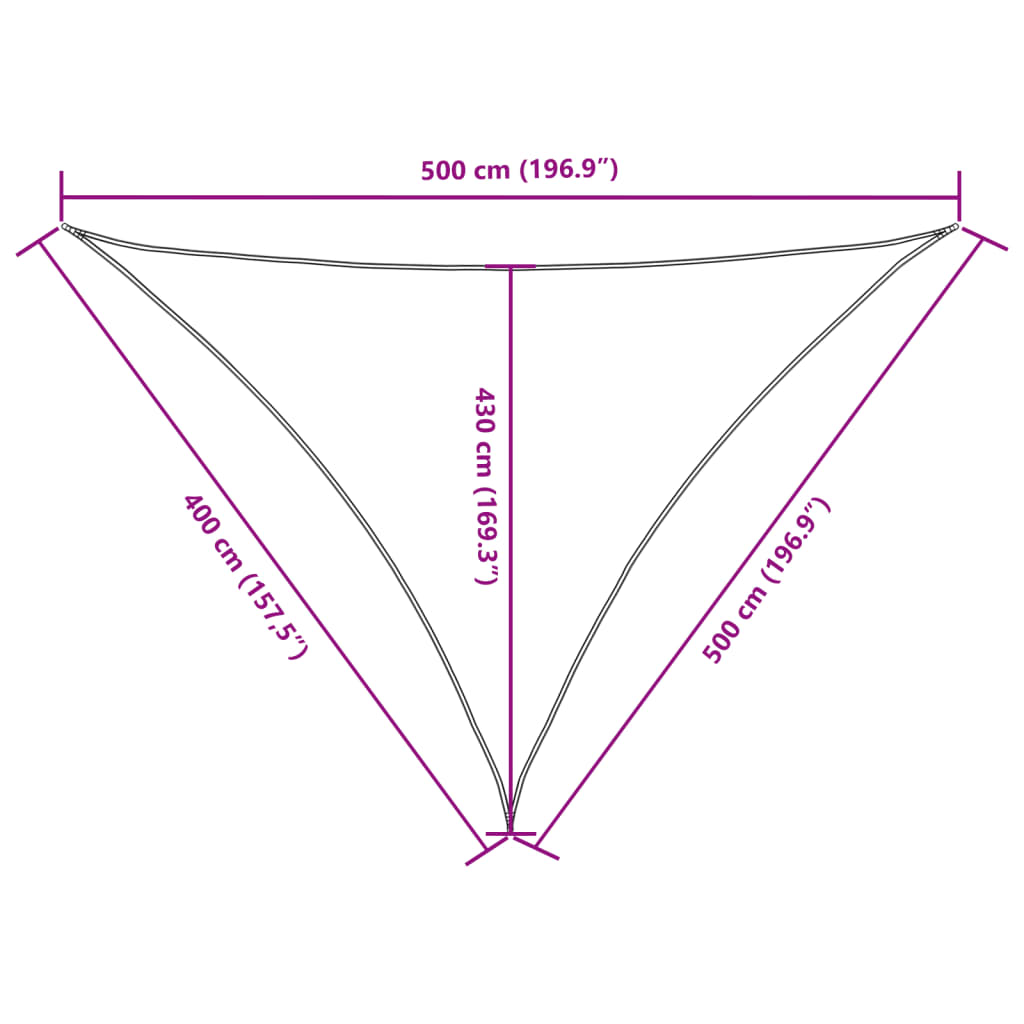 Sonnensegel Oxford-Gewebe Dreieckig 4X5X5 M Blau
