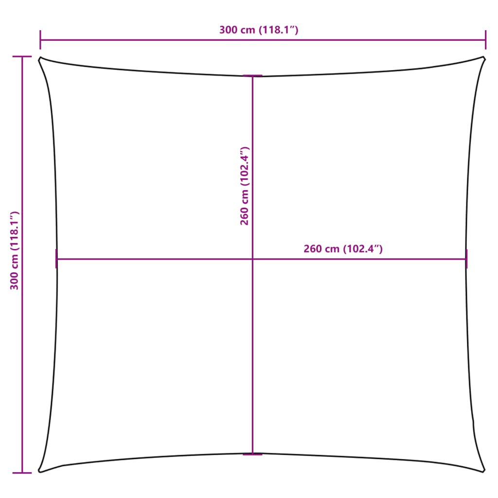 Sonnensegel Oxford-Gewebe Quadratisch 3X3 M Gelb