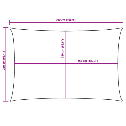 Sonnensegel Oxford-Gewebe Rechteckig 2,5X5 M Gelb