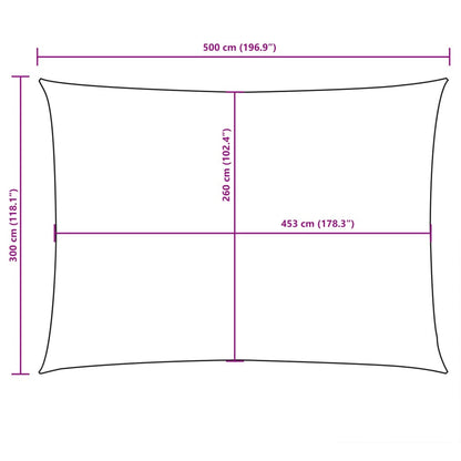 Sonnensegel Oxford-Gewebe Rechteckig 3X5 M Gelb