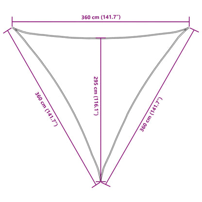 Sonnensegel Oxford-Gewebe Dreieckig 3,6X3,6X3,6 M Gelb