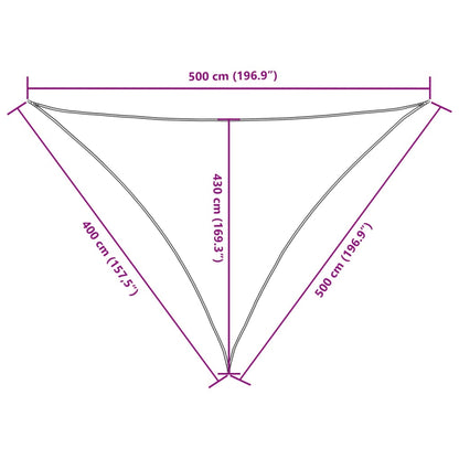 Sonnensegel Oxford-Gewebe Dreieckig 4X5X5 M Gelb