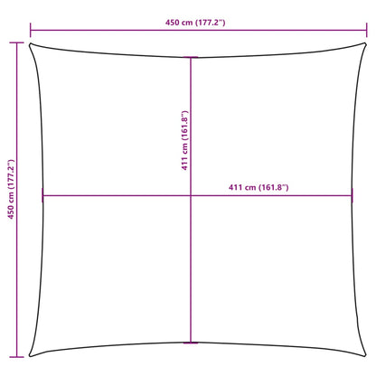 Sonnensegel Oxford-Gewebe Quadratisch 4,5X4,5 M Rot