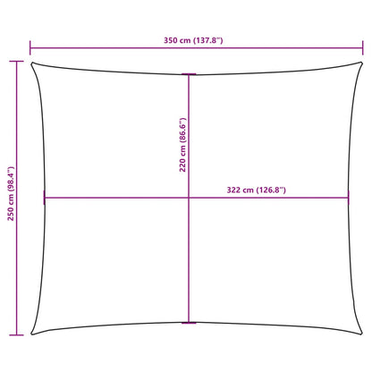 Sonnensegel Oxford-Gewebe Rechteckig 2,5X3,5 M Rot