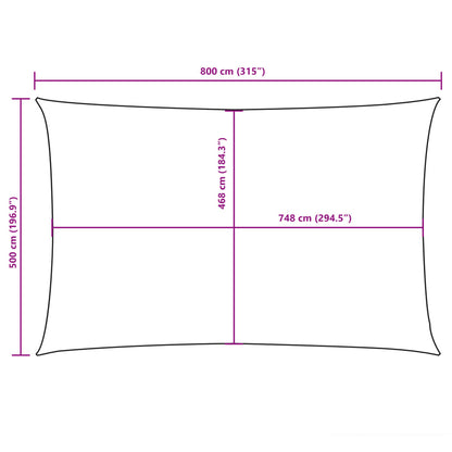 Sonnensegel Oxford-Gewebe Rechteckig 5X8 M Rot