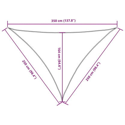 Sonnensegel Oxford-Gewebe Dreieckig 3X3X3 M Rot