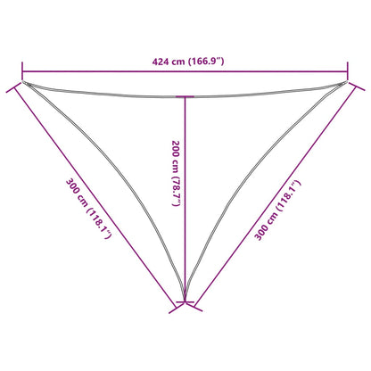 Sonnensegel Oxford-Gewebe Dreieckig 3X3X4,24 M Rot