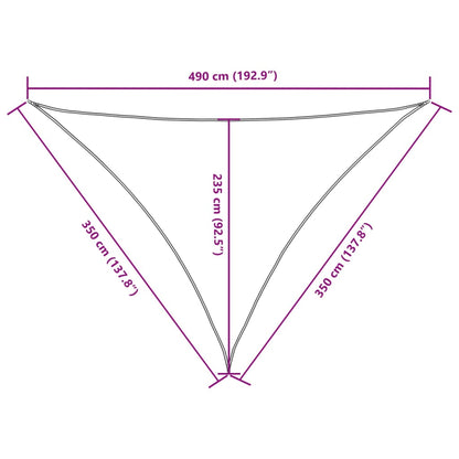 Sonnensegel Oxford-Gewebe Dreieckig 3,5X3,5X4,9 M Rot