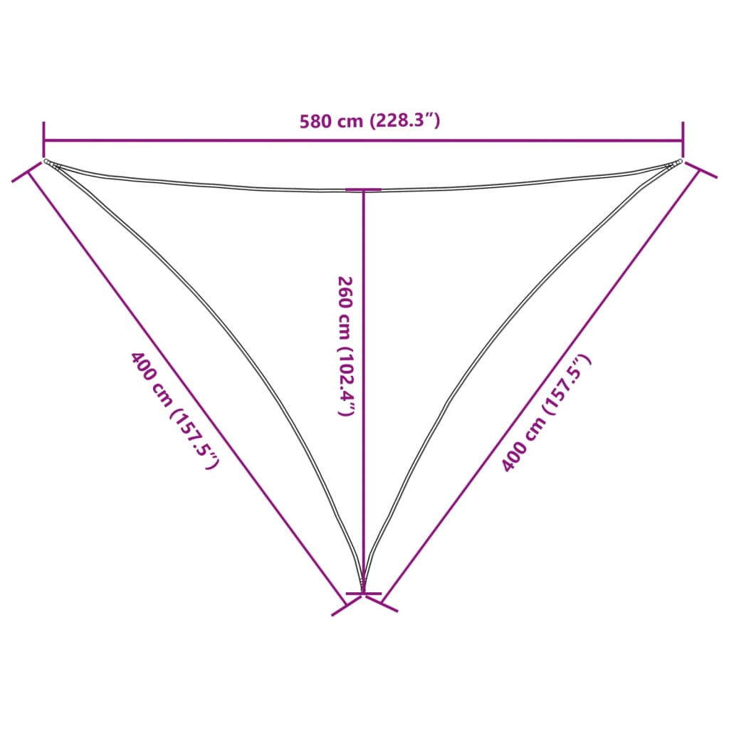 Sonnensegel Oxford-Gewebe Dreieckig 4X4X5,8 M Rot
