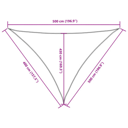 Sonnensegel Oxford-Gewebe Dreieckig 4X5X5 M Rot