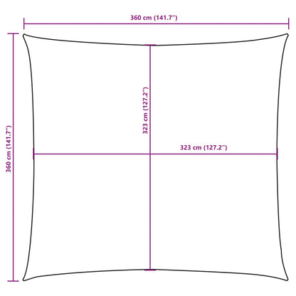 Sonnensegel Oxford-Gewebe Quadratisch 3,6X3,6 M Orange