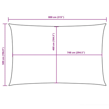 Sonnensegel Oxford-Gewebe Rechteckig 5X8 M Orange