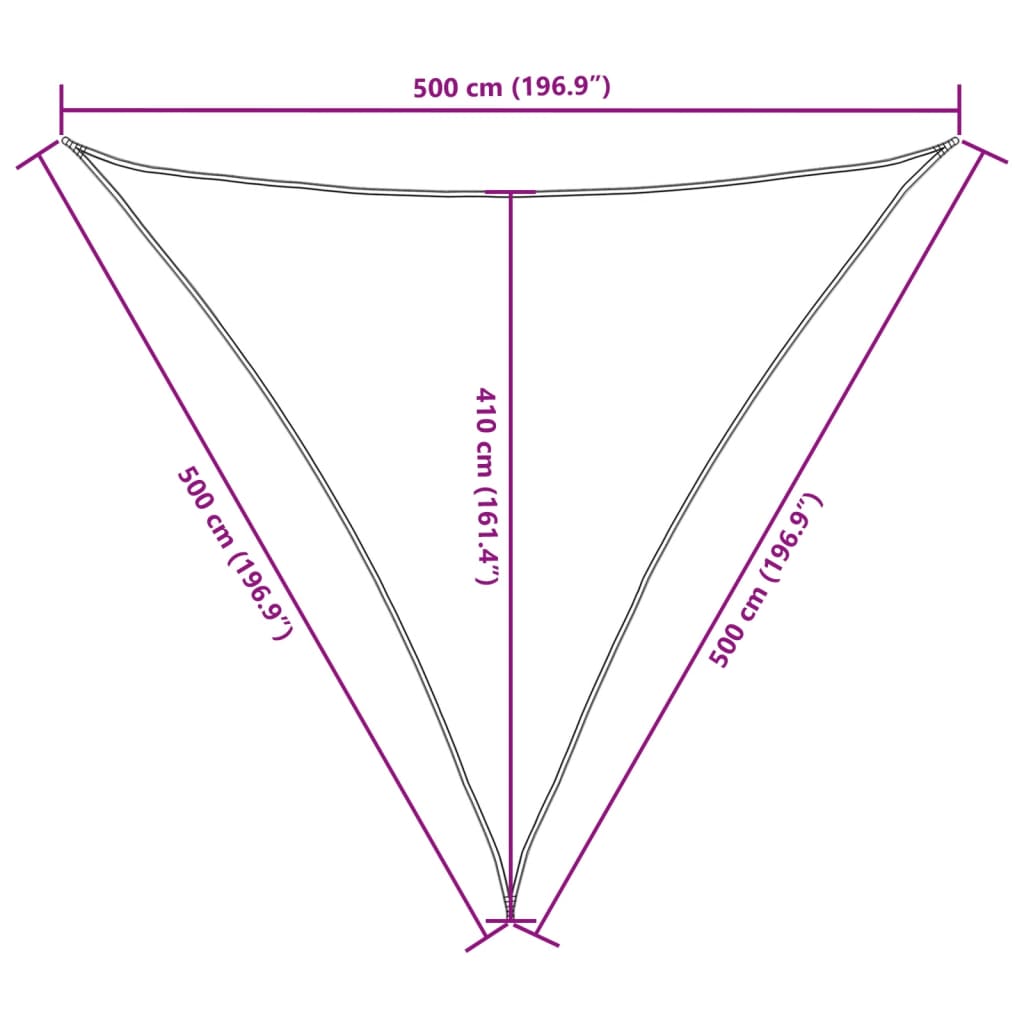Sonnensegel Oxford-Gewebe Dreieckig 5X5X5 M Orange