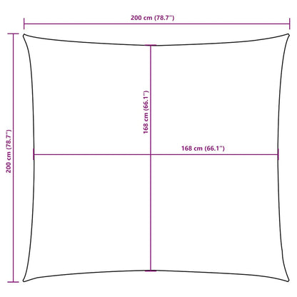 Sonnensegel Oxford-Gewebe Quadratisch 2X2 M Schwarz