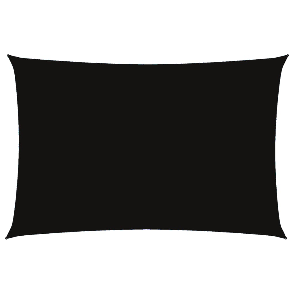 Sonnensegel Oxford-Gewebe Rechteckig 2X4 M Schwarz