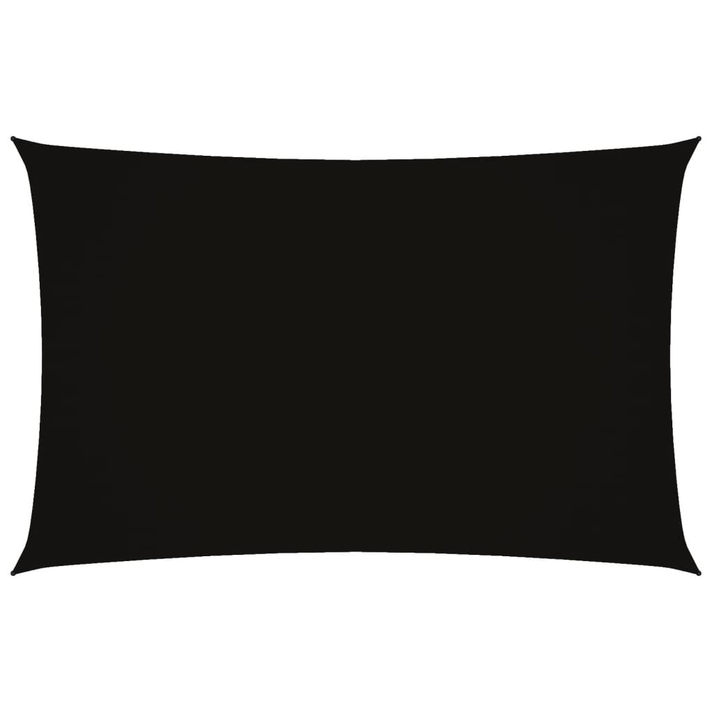 Sonnensegel Oxford-Gewebe Rechteckig 2X5 M Schwarz