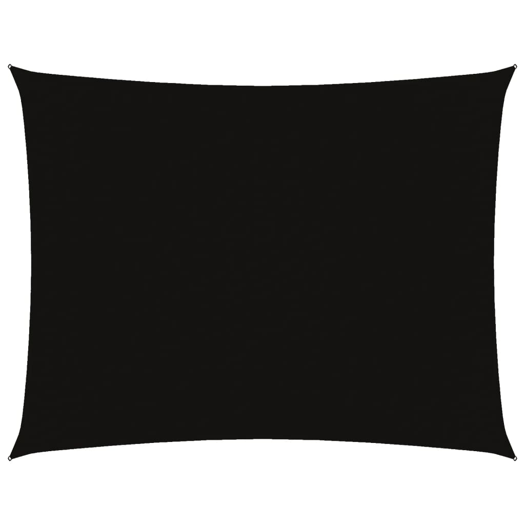 Sonnensegel Oxford-Gewebe Rechteckig 3X6 M Schwarz