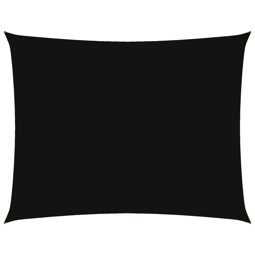 Sonnensegel Oxford-Gewebe Rechteckig 3,5X4,5 M Schwarz