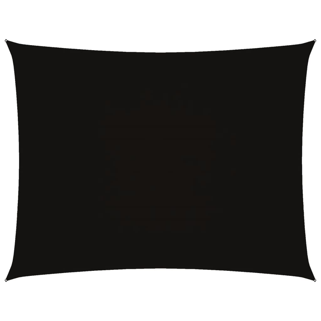 Sonnensegel Oxford-Gewebe Rechteckig 3,5X5 M Schwarz