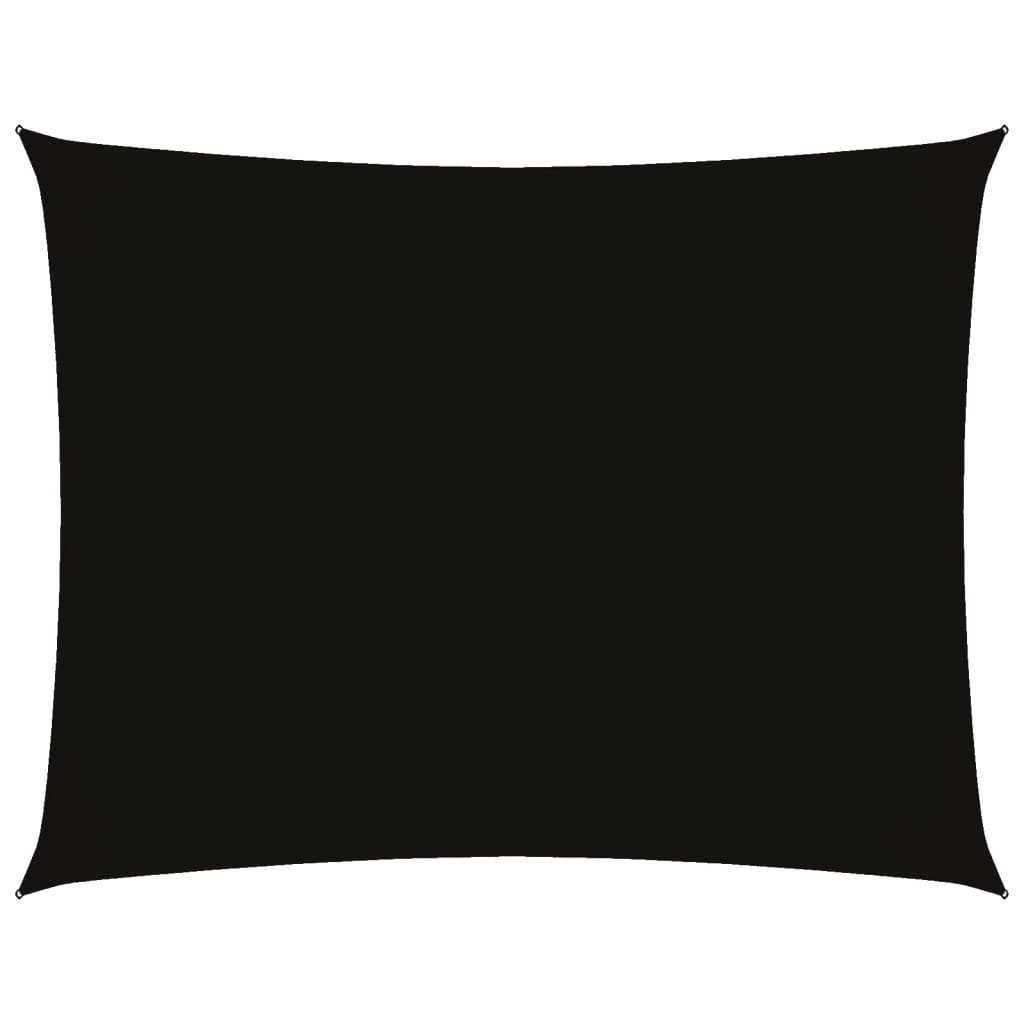 Sonnensegel Oxford-Gewebe Rechteckig 4X6 M Schwarz