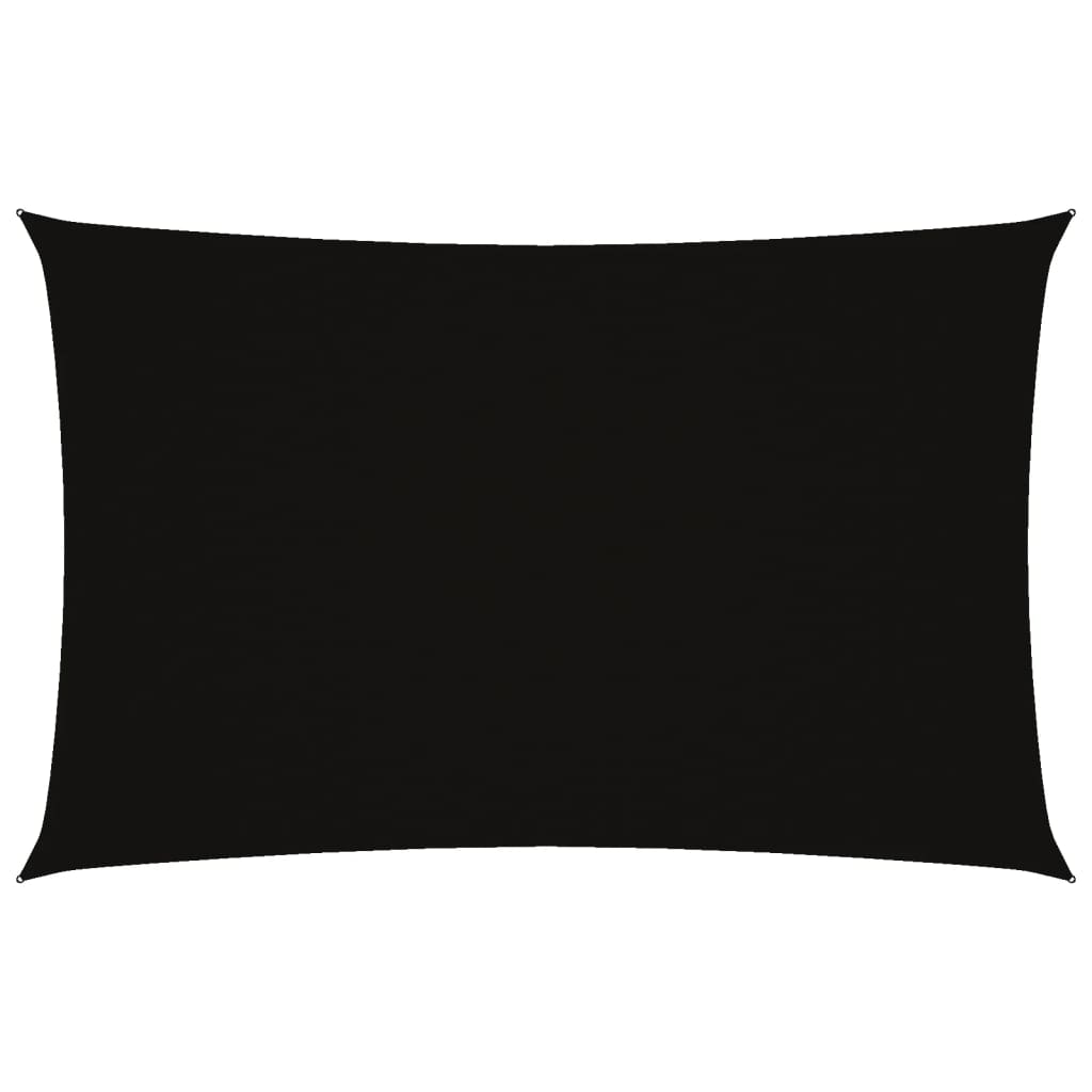 Sonnensegel Oxford-Gewebe Rechteckig 4X7 M Schwarz