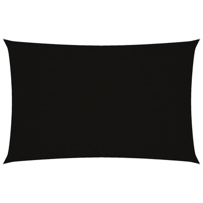 Sonnensegel Oxford-Gewebe Rechteckig 4X7 M Schwarz