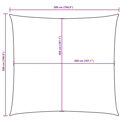 Sonnensegel Oxford-Gewebe Quadratisch 5X5 M Braun
