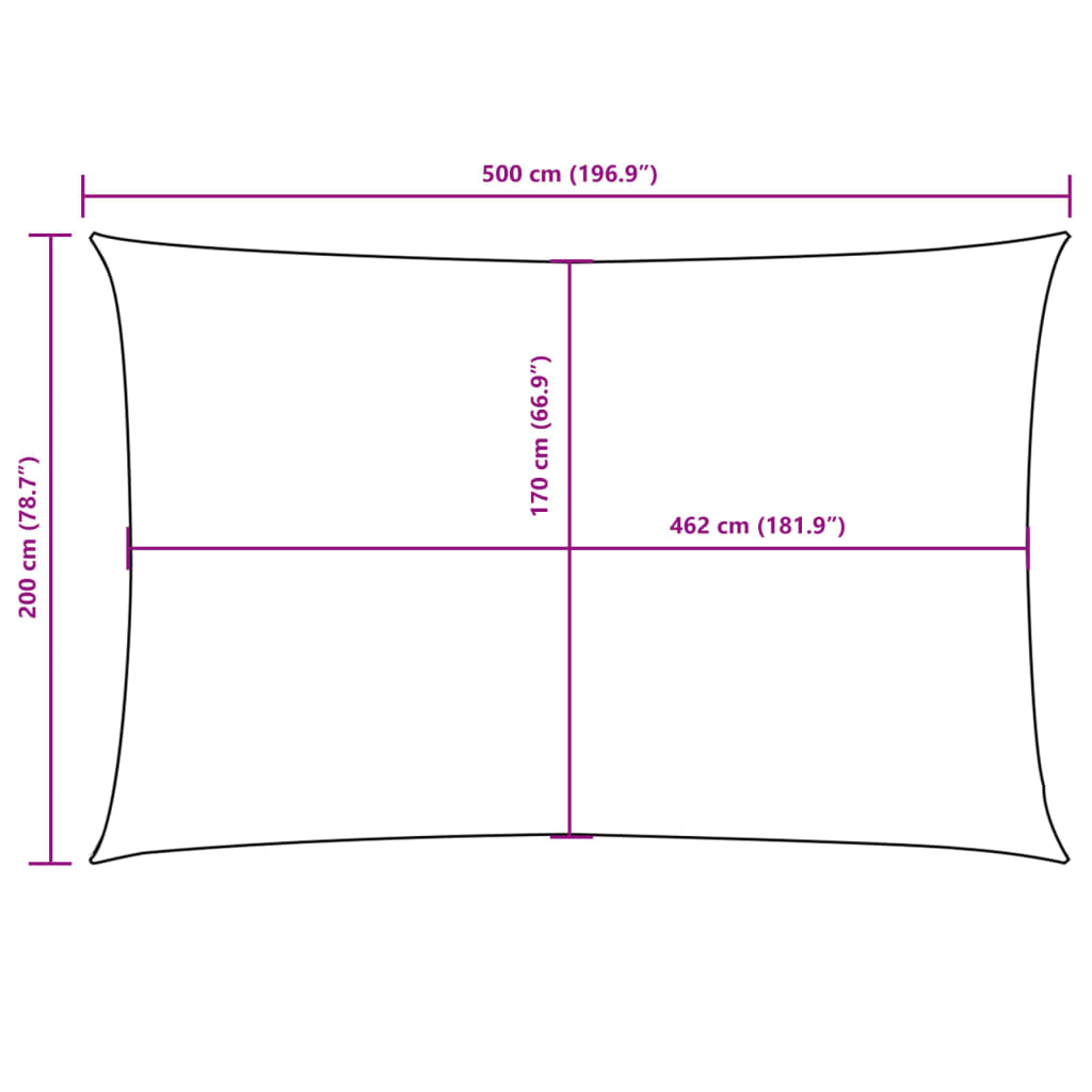 Sonnensegel Oxford-Gewebe Rechteckig 2X5 M Braun