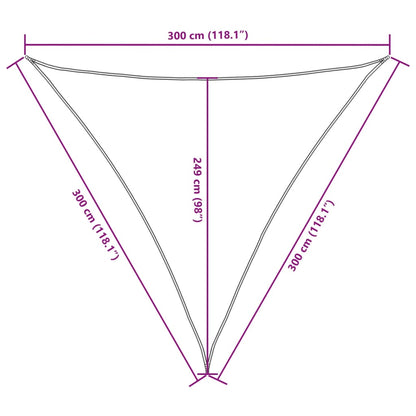 Sonnensegel Oxford-Gewebe Dreieckig 3X3X3 M Braun