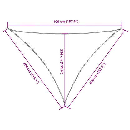 Sonnensegel Oxford-Gewebe Dreieckig 3X4X4 M Braun