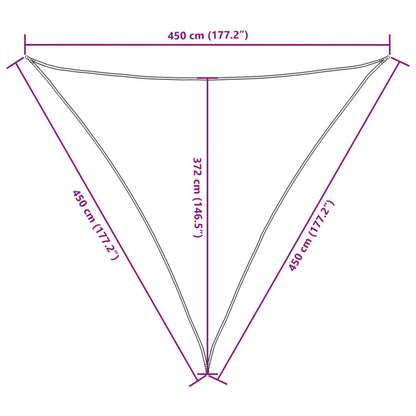 Sonnensegel Oxford-Gewebe Dreieckig 4,5X4,5X4,5 M Braun