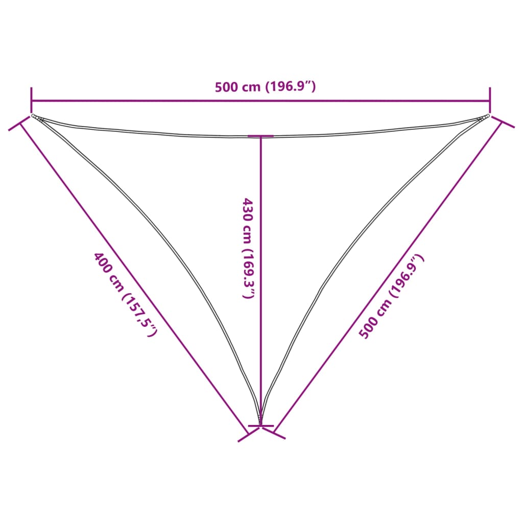 Sonnensegel Oxford-Gewebe Dreieckig 4X5X5 M Braun
