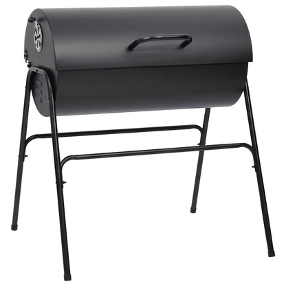 Grill Mit 2 Grillrosten Schwarz 80X95X90 Cm Stahl