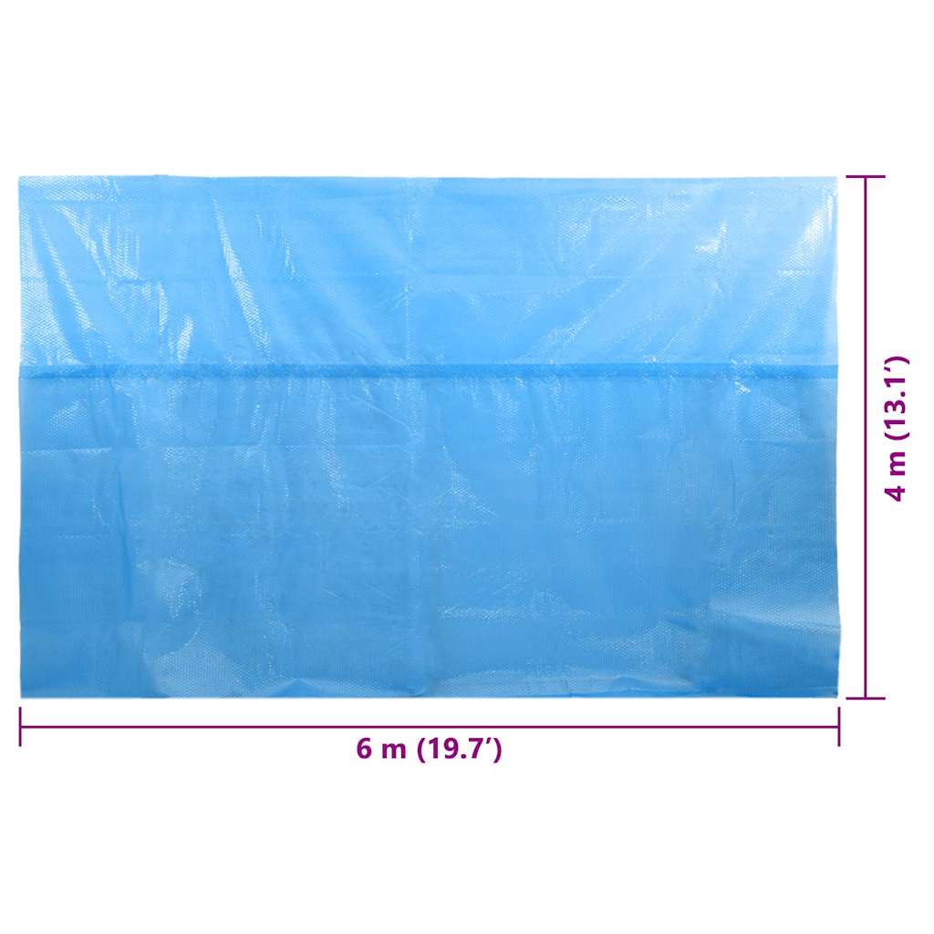 Rechteckige Poolabdeckung 600X400 Cm Pe Blau