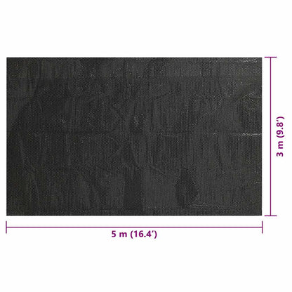 Rechteckige Poolabdeckung 500X300 Cm Pe Schwarz