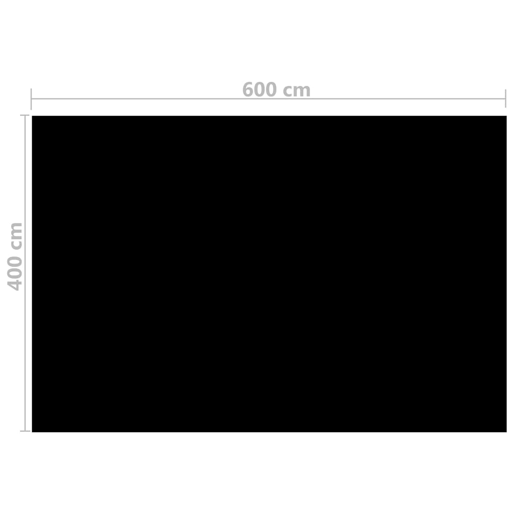 Rechteckige Poolabdeckung 600X400 Cm Pe Schwarz