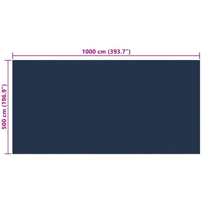Treibende Pool-Solarplane Pe 1000X500 Cm Schwarz Und Blau