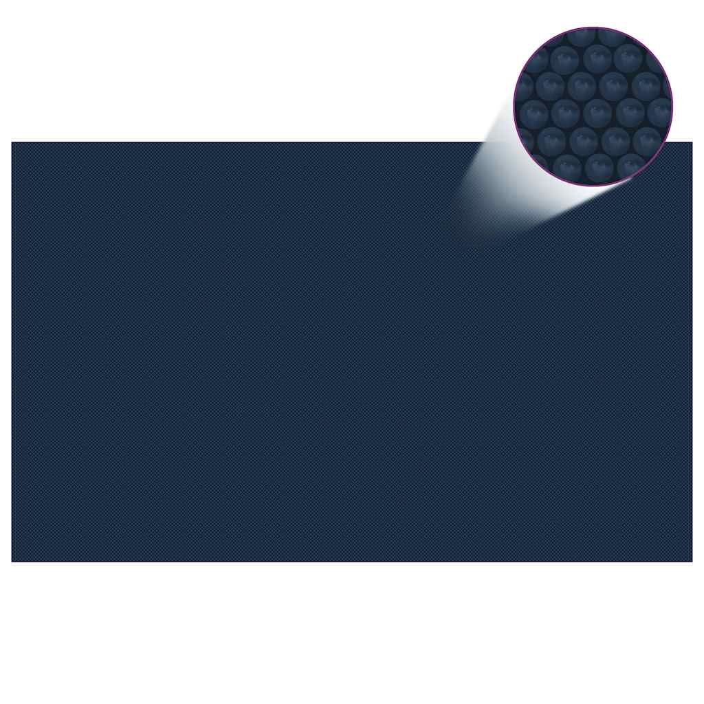Treibende Pool-Solarplane Pe 260X160 Cm Schwarz Und Blau