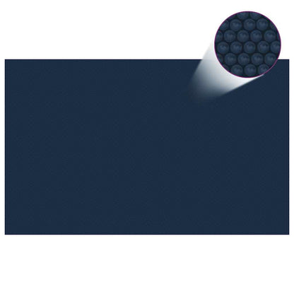 Treibende Pool-Solarplane Pe 260X160 Cm Schwarz Und Blau