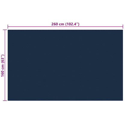 Treibende Pool-Solarplane Pe 260X160 Cm Schwarz Und Blau