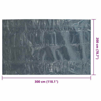 Treibende Pool-Solarplane Pe 300X200 Cm Schwarz Und Blau