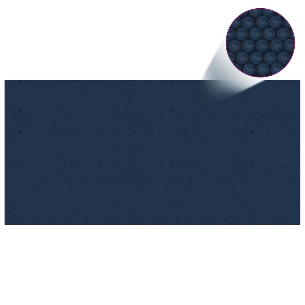 Treibende Pool-Solarplane Pe 450X220 Cm Schwarz Und Blau