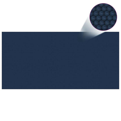 Treibende Pool-Solarplane Pe 450X220 Cm Schwarz Und Blau
