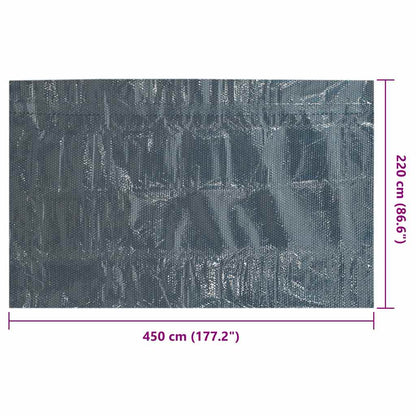 Treibende Pool-Solarplane Pe 450X220 Cm Schwarz Und Blau