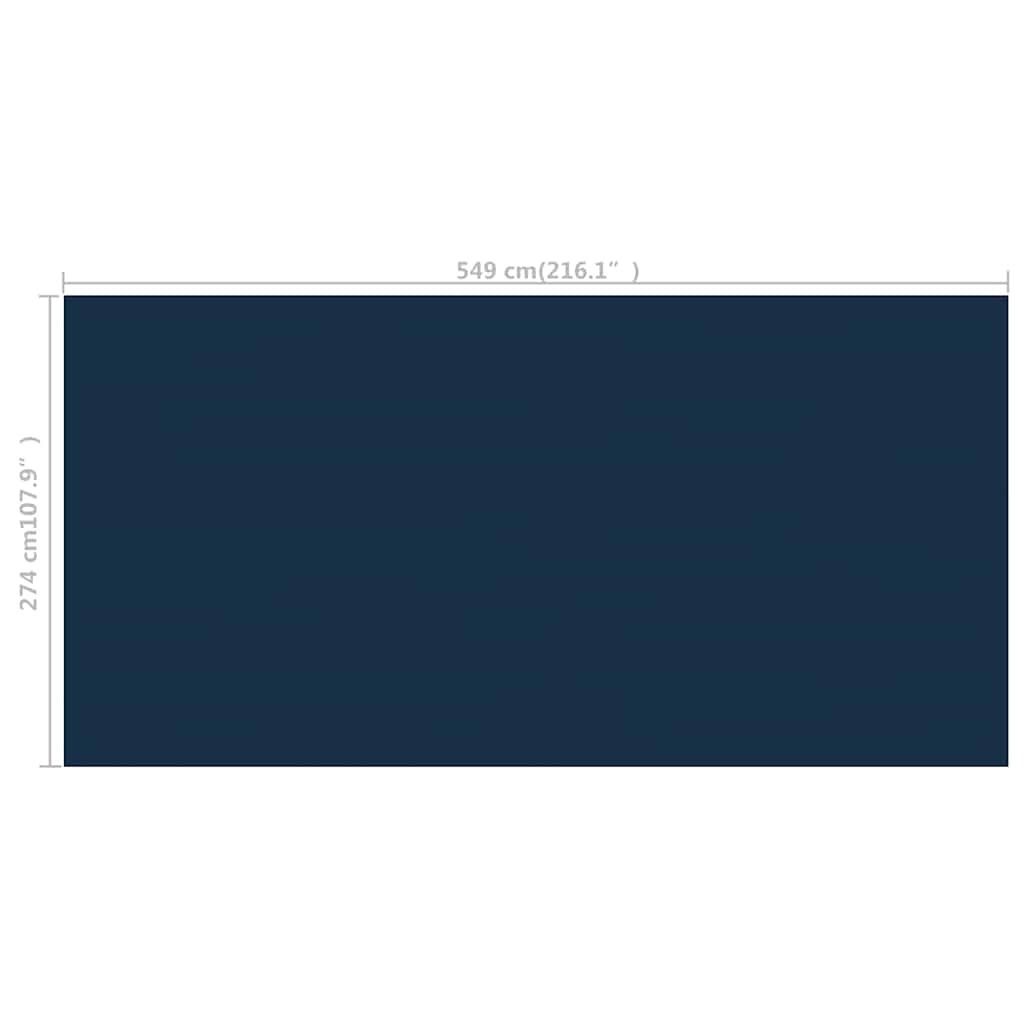 Treibende Pool-Solarplane Pe 549X274 Cm Schwarz Und Blau