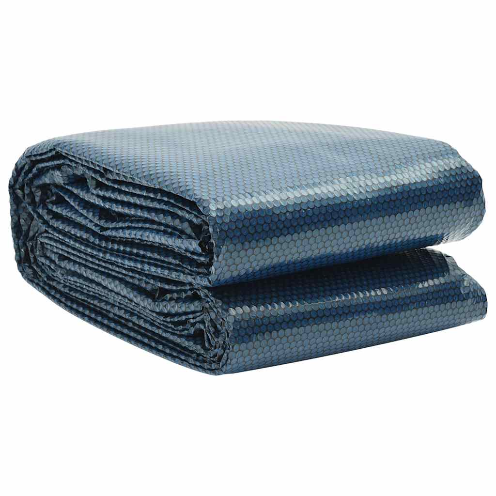 Treibende Pool-Solarplane Pe 488X244 Cm Schwarz Und Blau