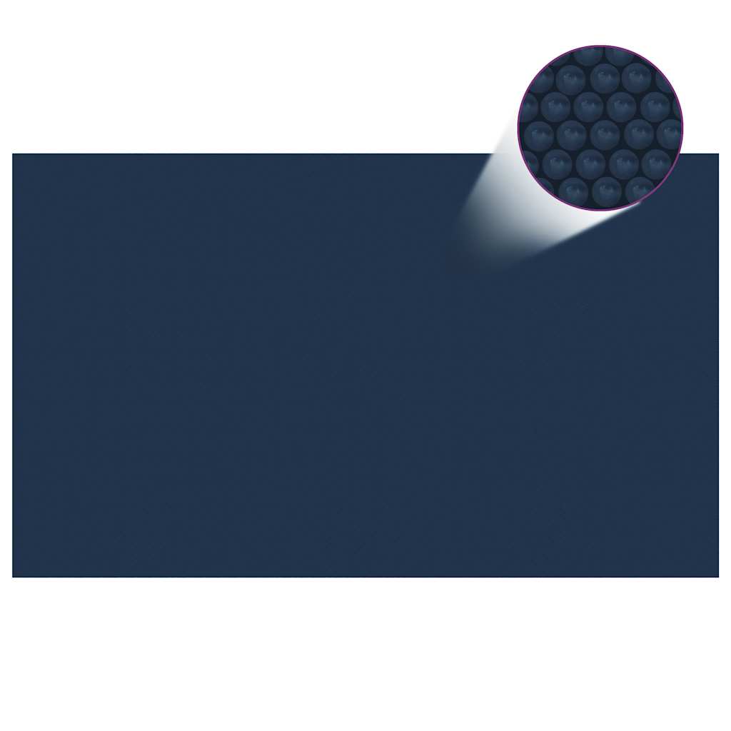 Treibende Pool-Solarplane Pe 500X300 Cm Schwarz Und Blau