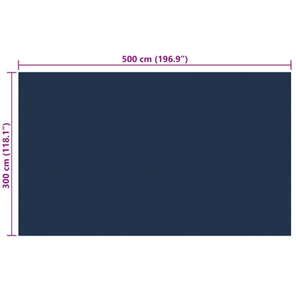 Treibende Pool-Solarplane Pe 500X300 Cm Schwarz Und Blau